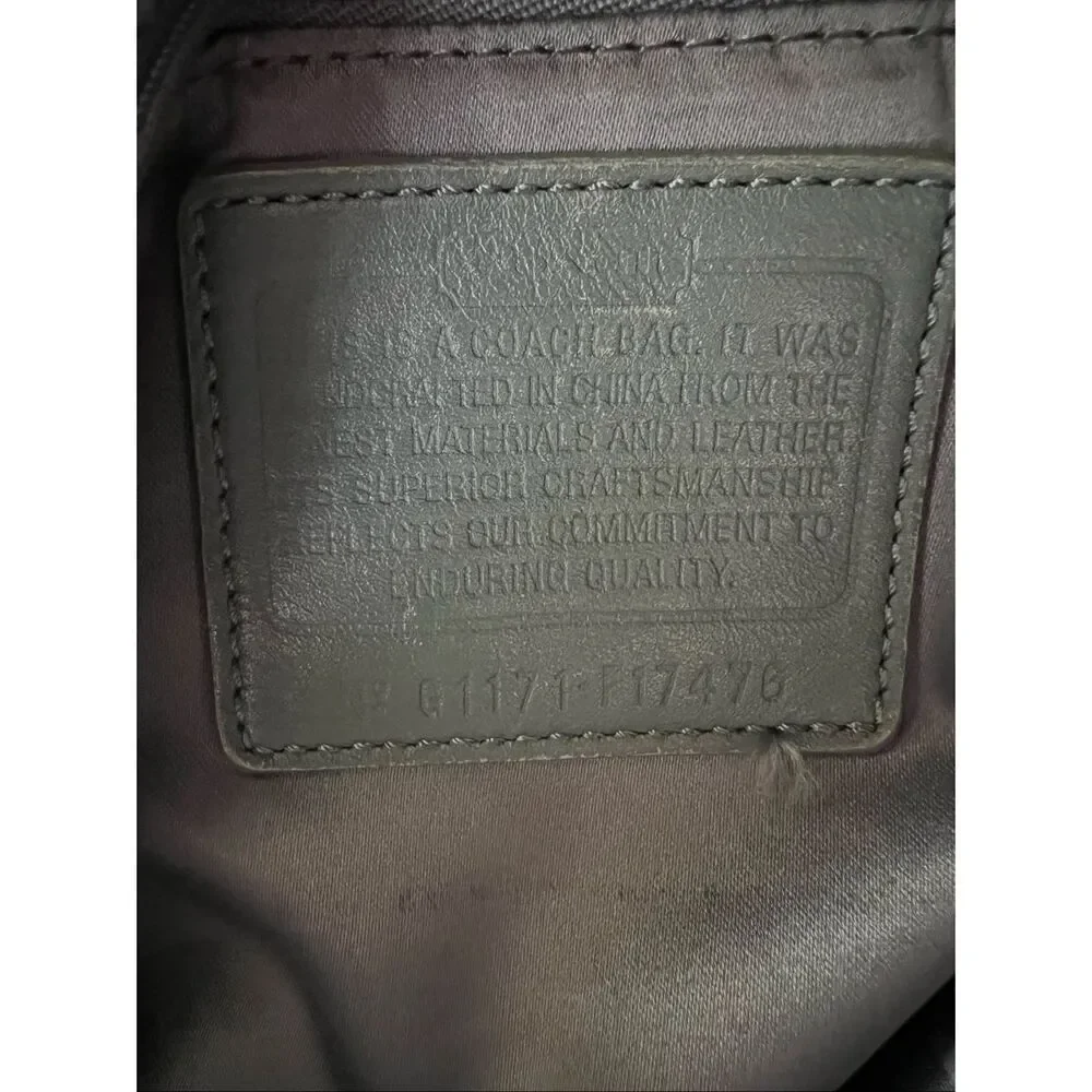 Coach Silver Gray Penelope Optic Jacquard C Monogram Hobo Shoulder Bag F17476